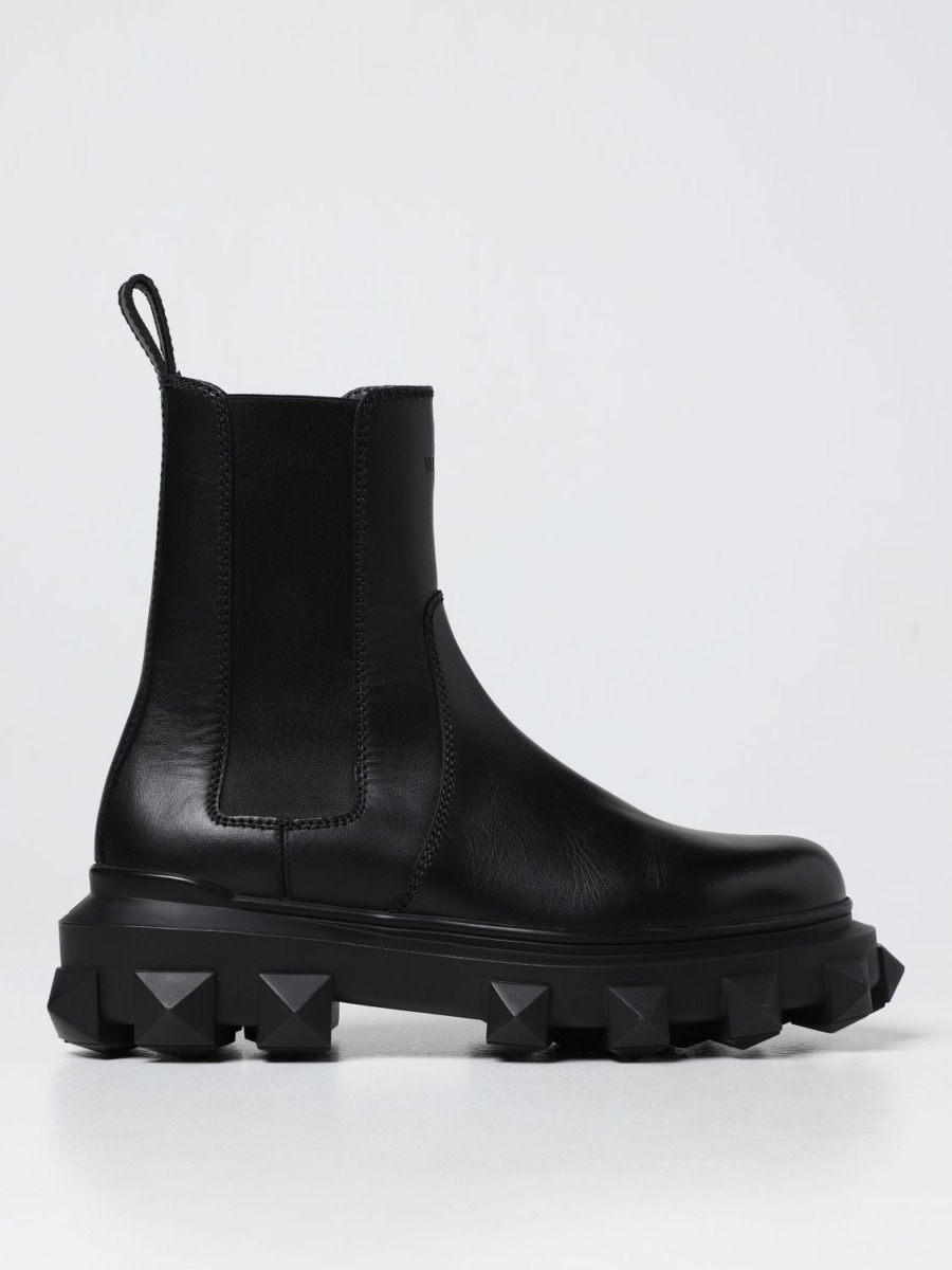 Giglio Man Boots Black by Valentino GOOFASH