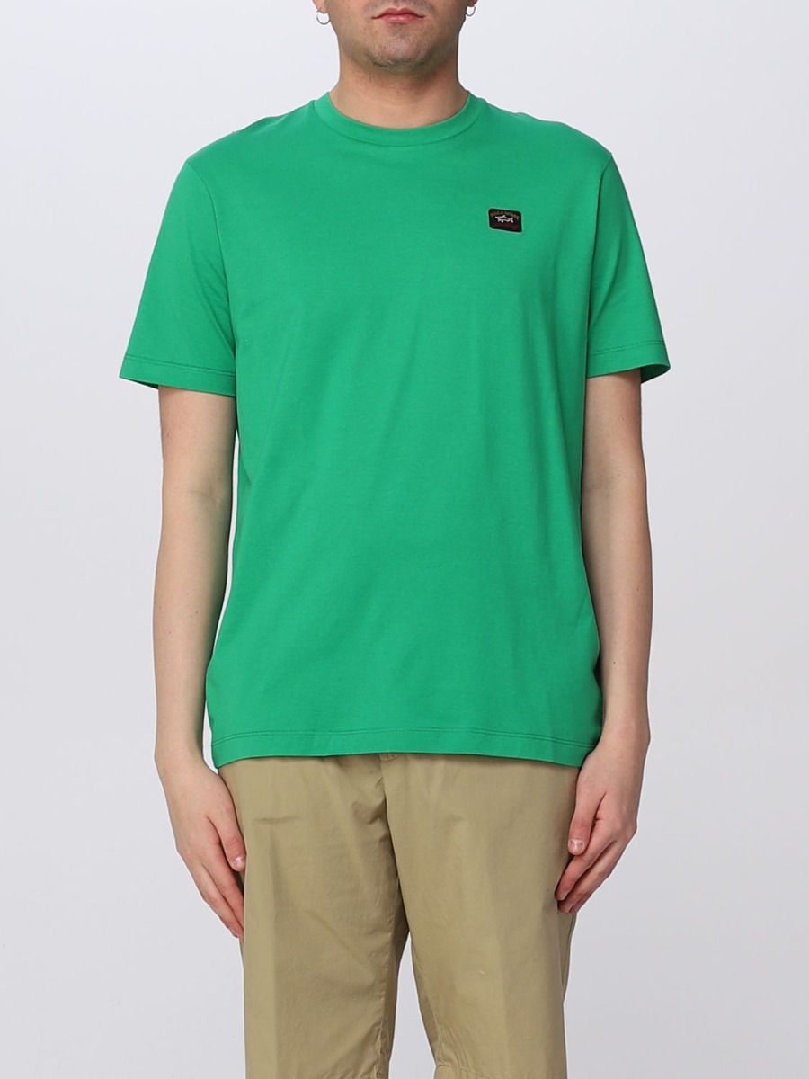 Giglio Man T-Shirt Green Paul & Shark GOOFASH