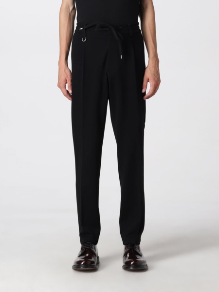 Giglio Man Trousers in Black from Paolo Pecora GOOFASH