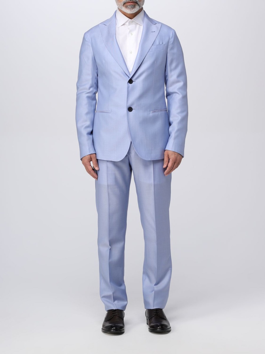 Giglio Men Suit in Blue by Armani GOOFASH