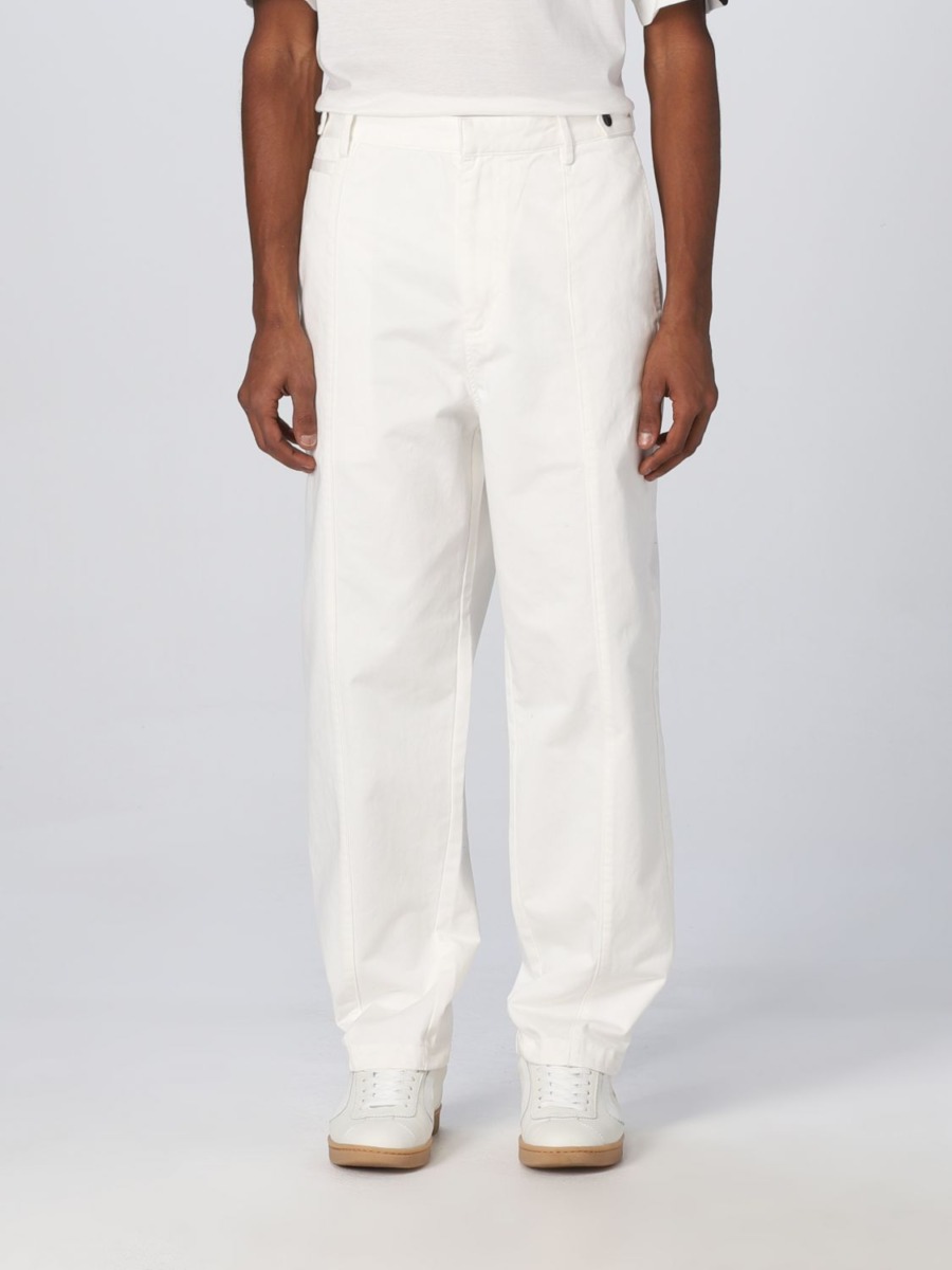 Giglio Men Trousers in Cream from Armani GOOFASH