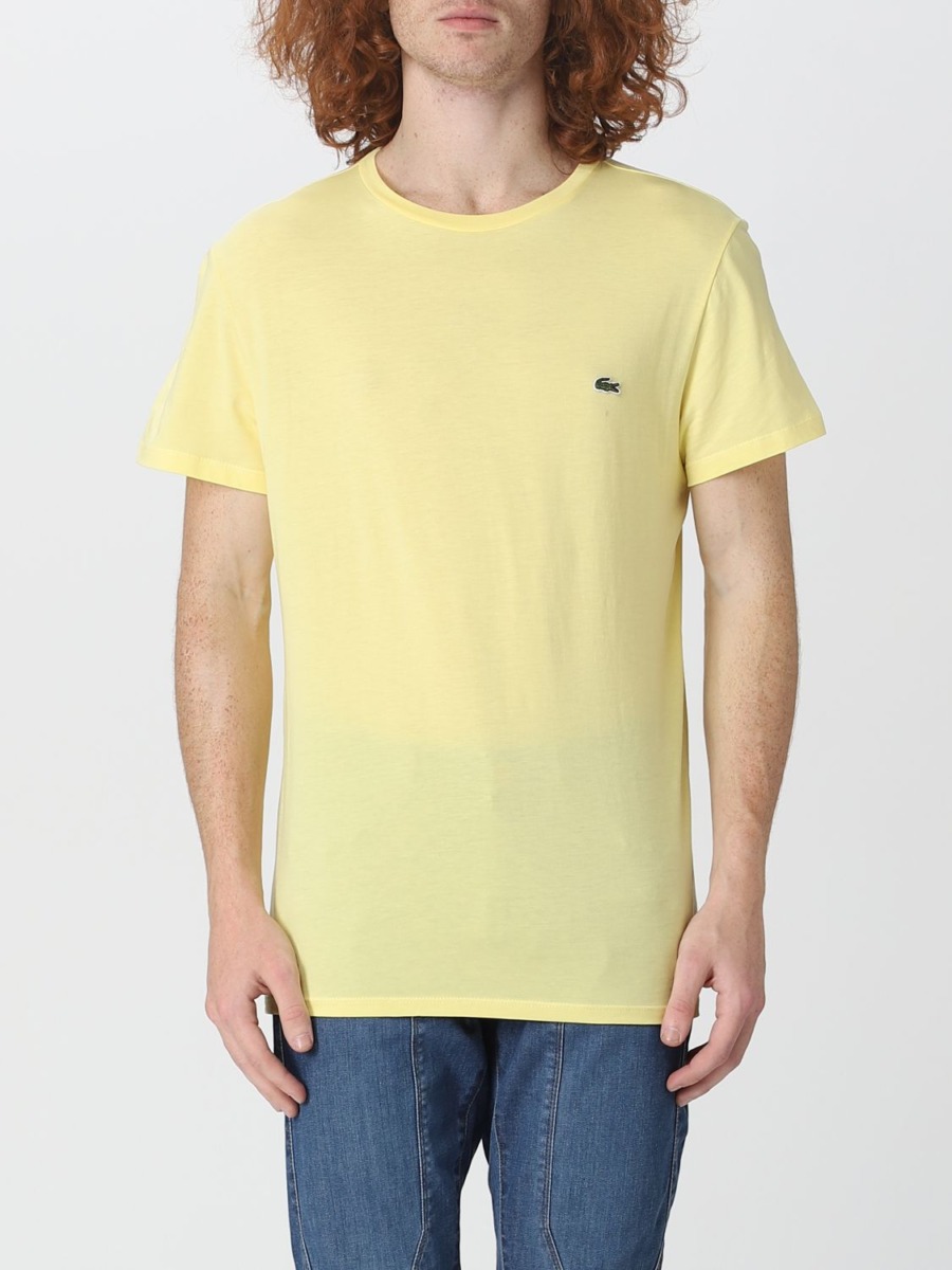 Giglio Men Yellow T-Shirt from Lacoste GOOFASH