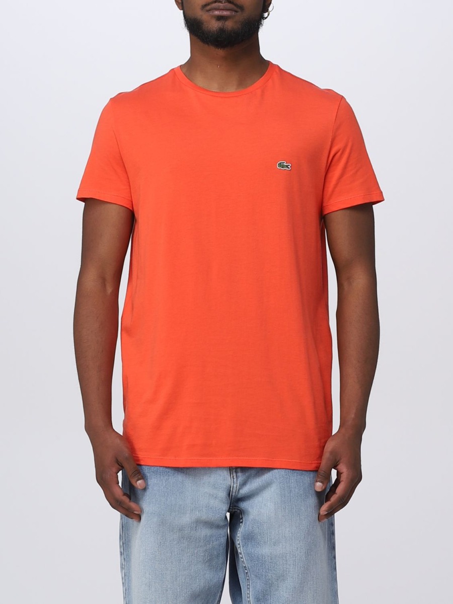 Giglio Men's Orange T-Shirt by Lacoste GOOFASH