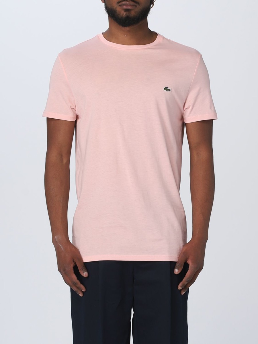 Giglio Mens Pink T-Shirt from Lacoste GOOFASH