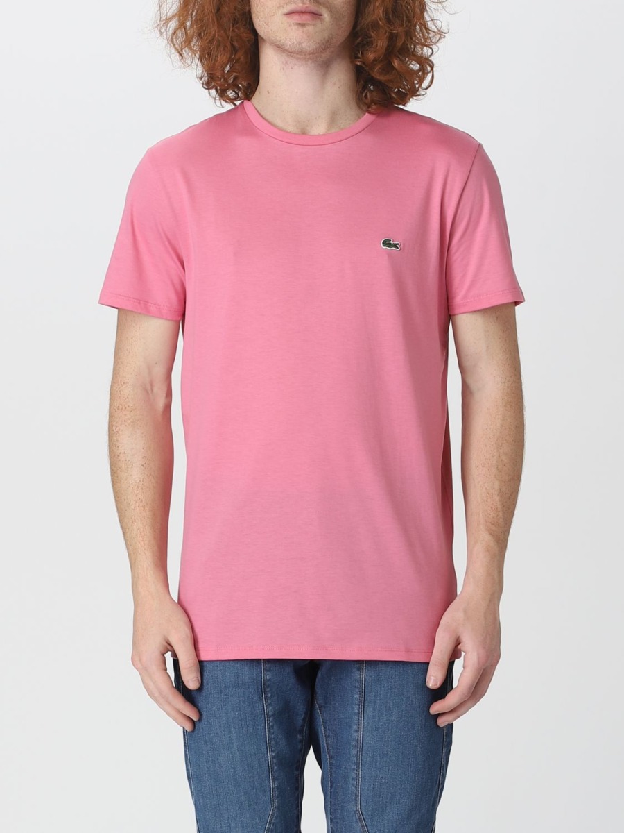 Giglio Men's Pink T-Shirt from Lacoste GOOFASH