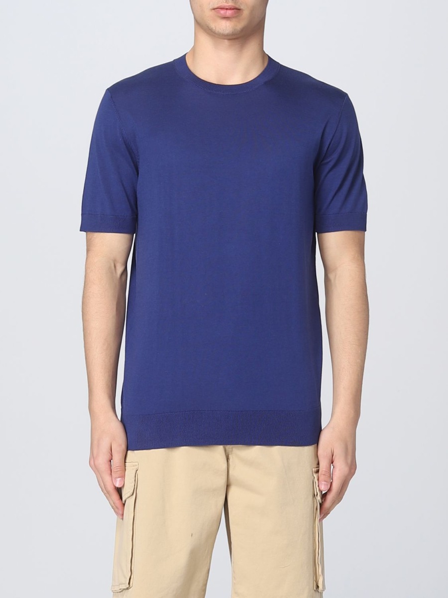 Giglio - T-Shirt Blue Paolo Pecora Men GOOFASH