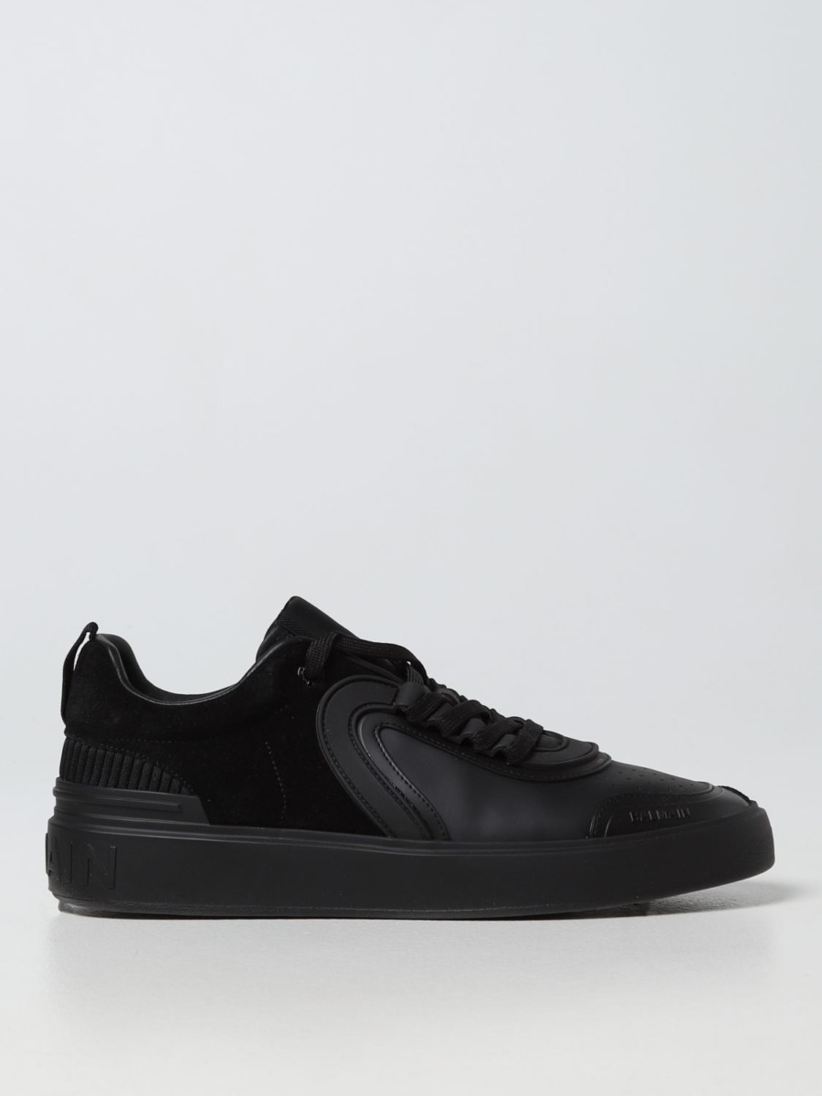 Giglio - Trainers in Black for Man from Balmain GOOFASH