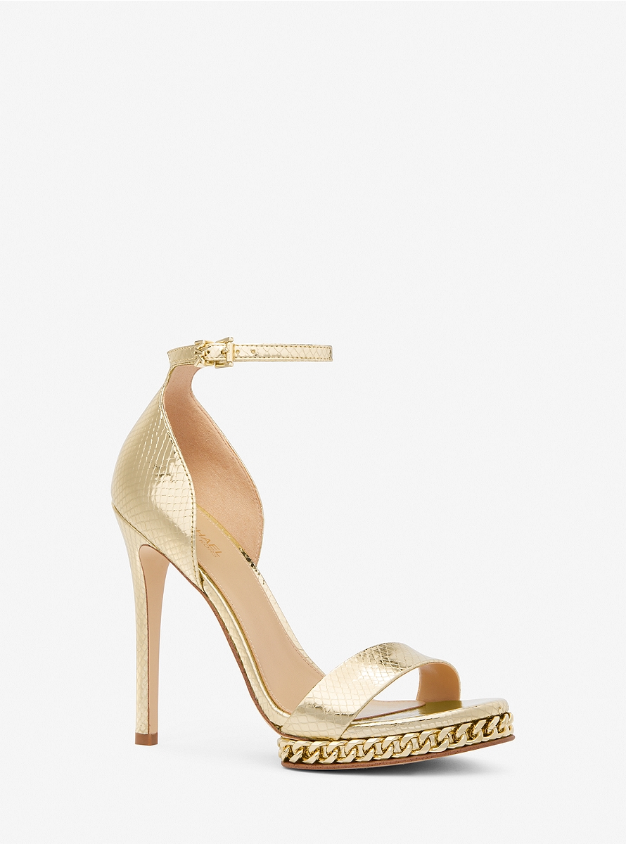 Gold Ladies Platform Sandals Michael Kors GOOFASH