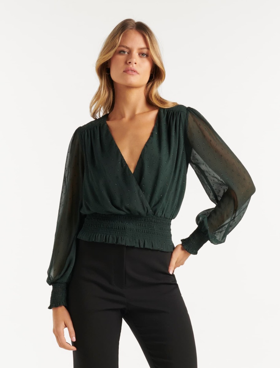 Green Blouse for Women by Ever New GOOFASH