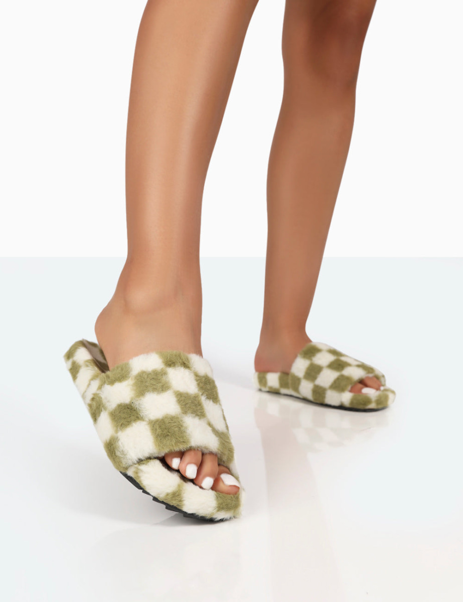 Green Slippers for Woman from Public Desire GOOFASH