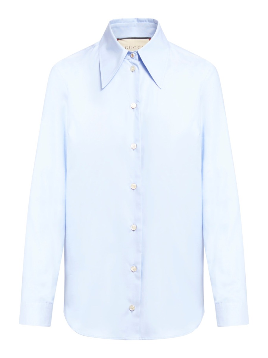Gucci - Woman Blue Shirt from Suitnegozi GOOFASH