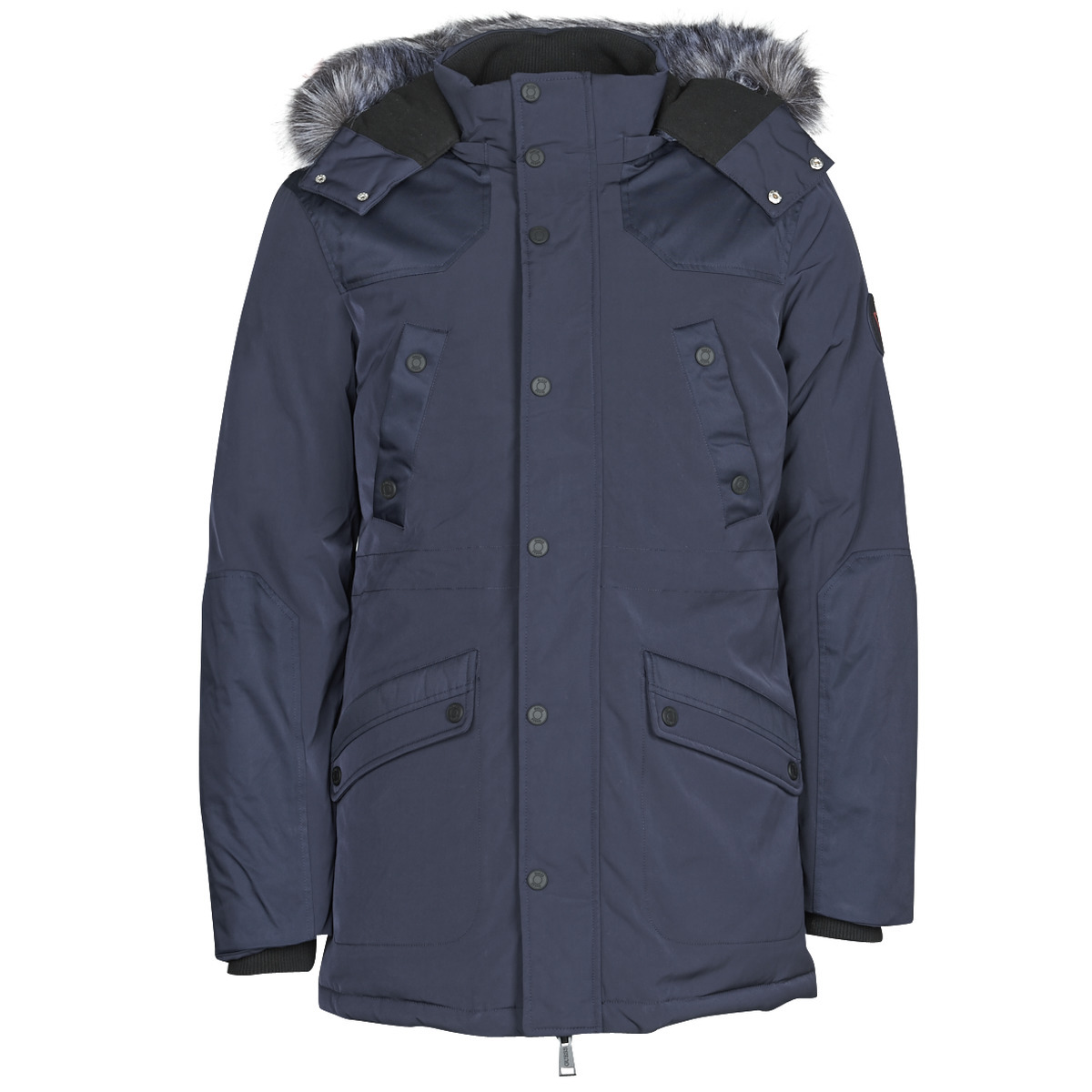 Guess - Gents Blue Parka from Spartoo GOOFASH