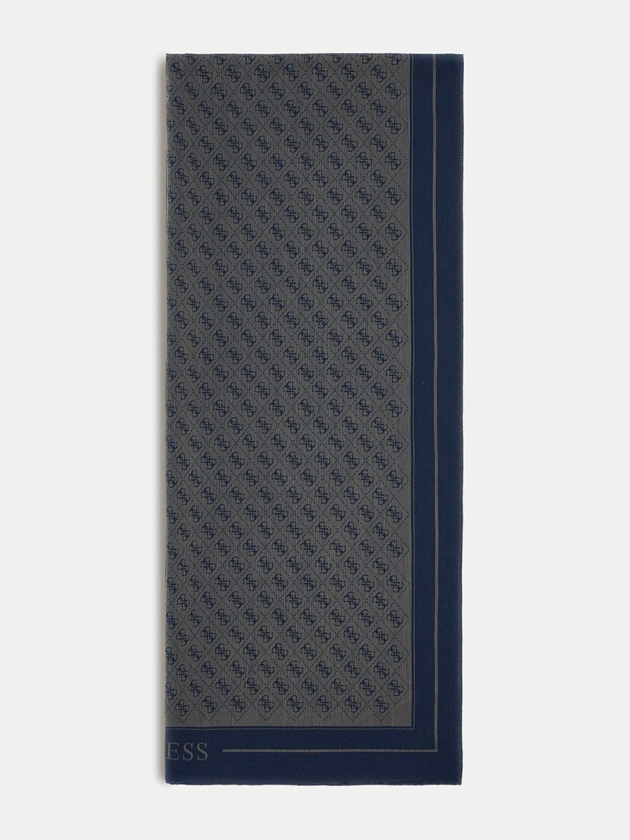 Guess - Gents Scarf - Blue GOOFASH
