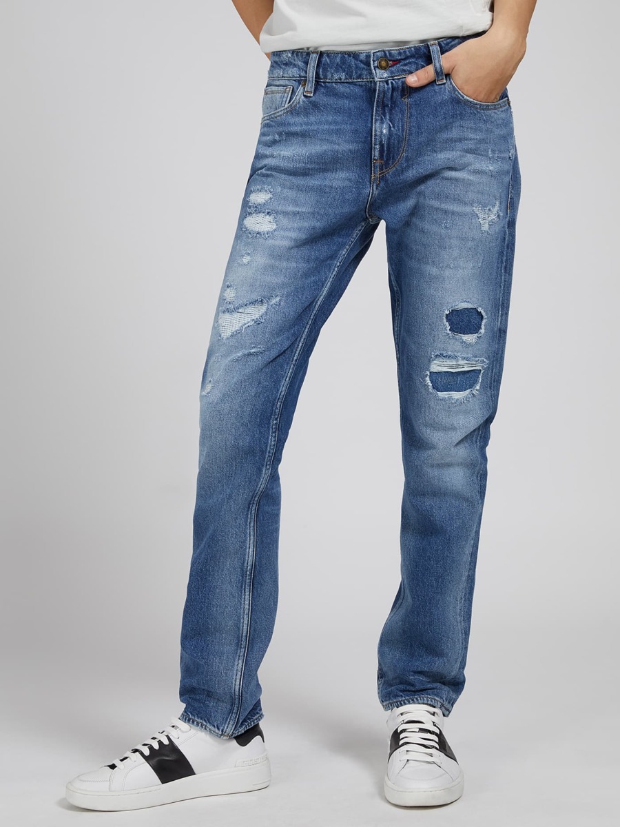 Guess - Gents Slim Jeans Blue GOOFASH