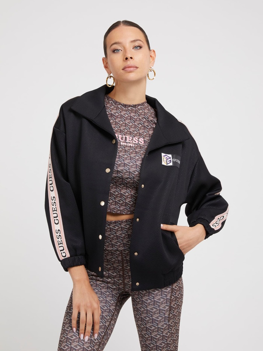 Guess Womens Bomber Jacket in Black GOOFASH