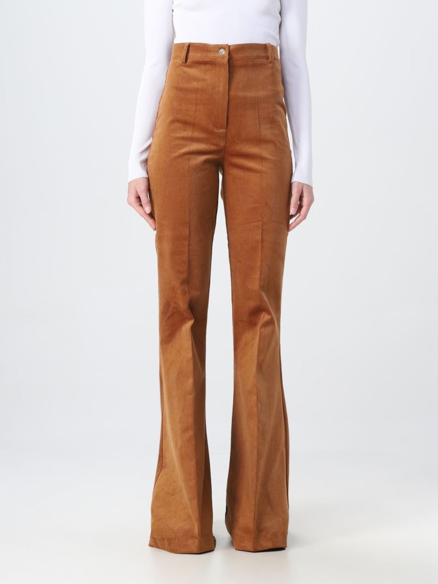 Hebe Studio - Woman Trousers in Beige at Giglio GOOFASH