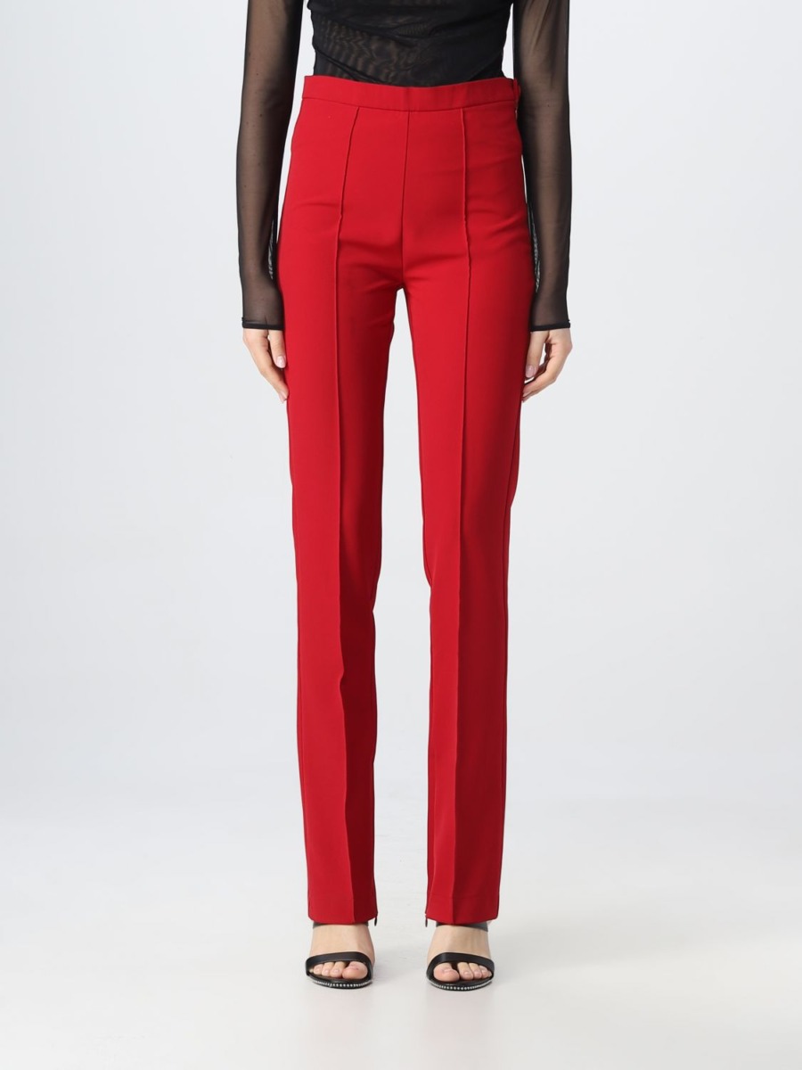 Hebe Studio - Women Trousers in Red by Giglio GOOFASH