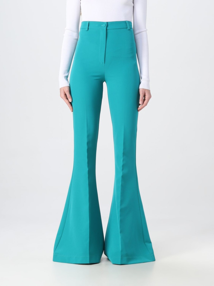 Hebe Studio - Women's Trousers in Green by Giglio GOOFASH