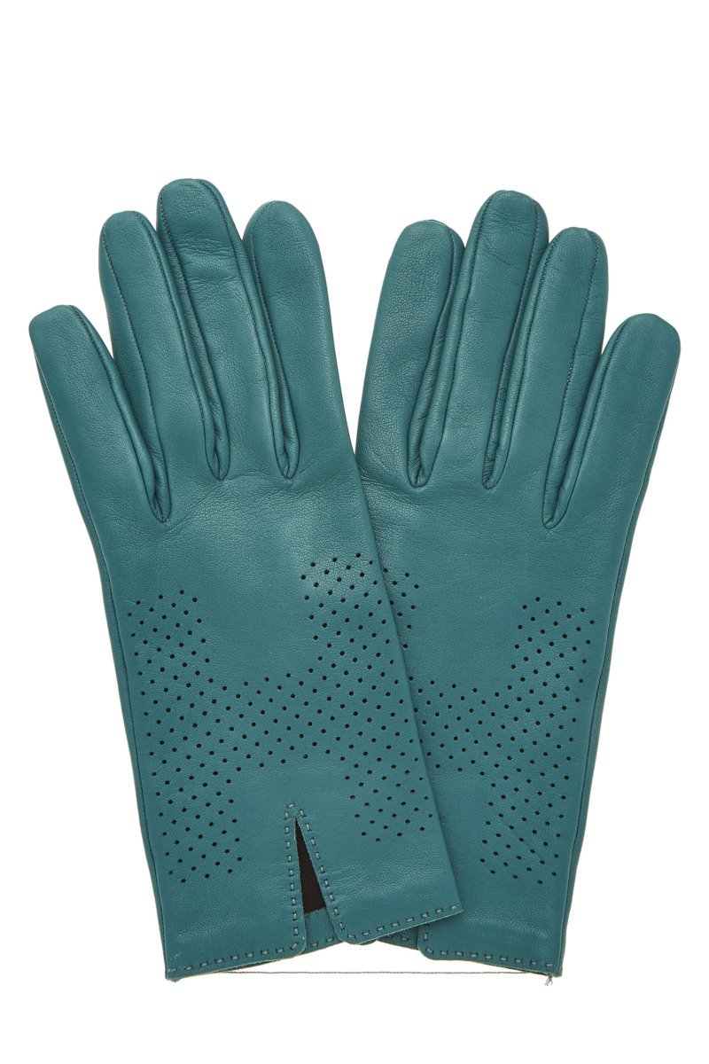 Hermes Gloves in Green WGACA GOOFASH