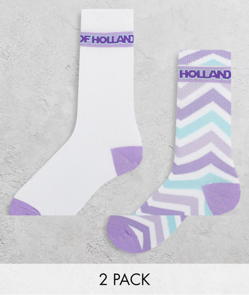 House of Holland Socks Purple by Asos GOOFASH