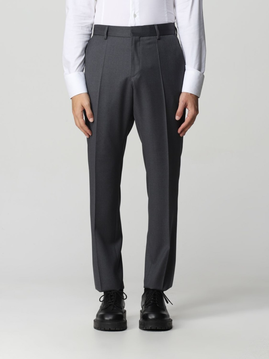 Hugo Boss Mens Trousers Grey by Giglio GOOFASH