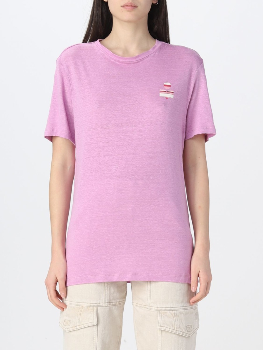 Isabel Marant Etoile - Women's T-Shirt in Pink Giglio GOOFASH