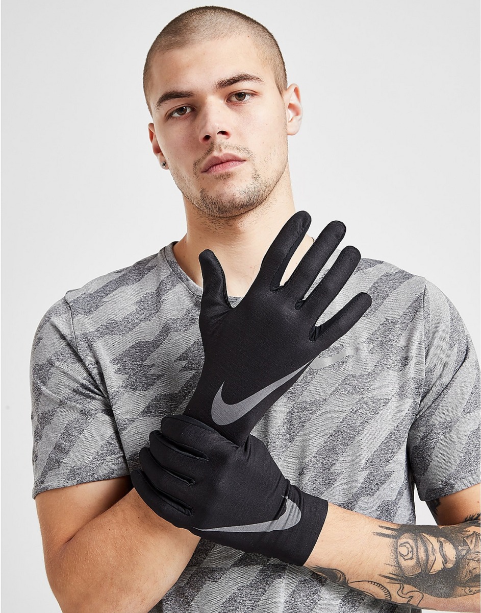 JD Sports Man Gloves Black GOOFASH