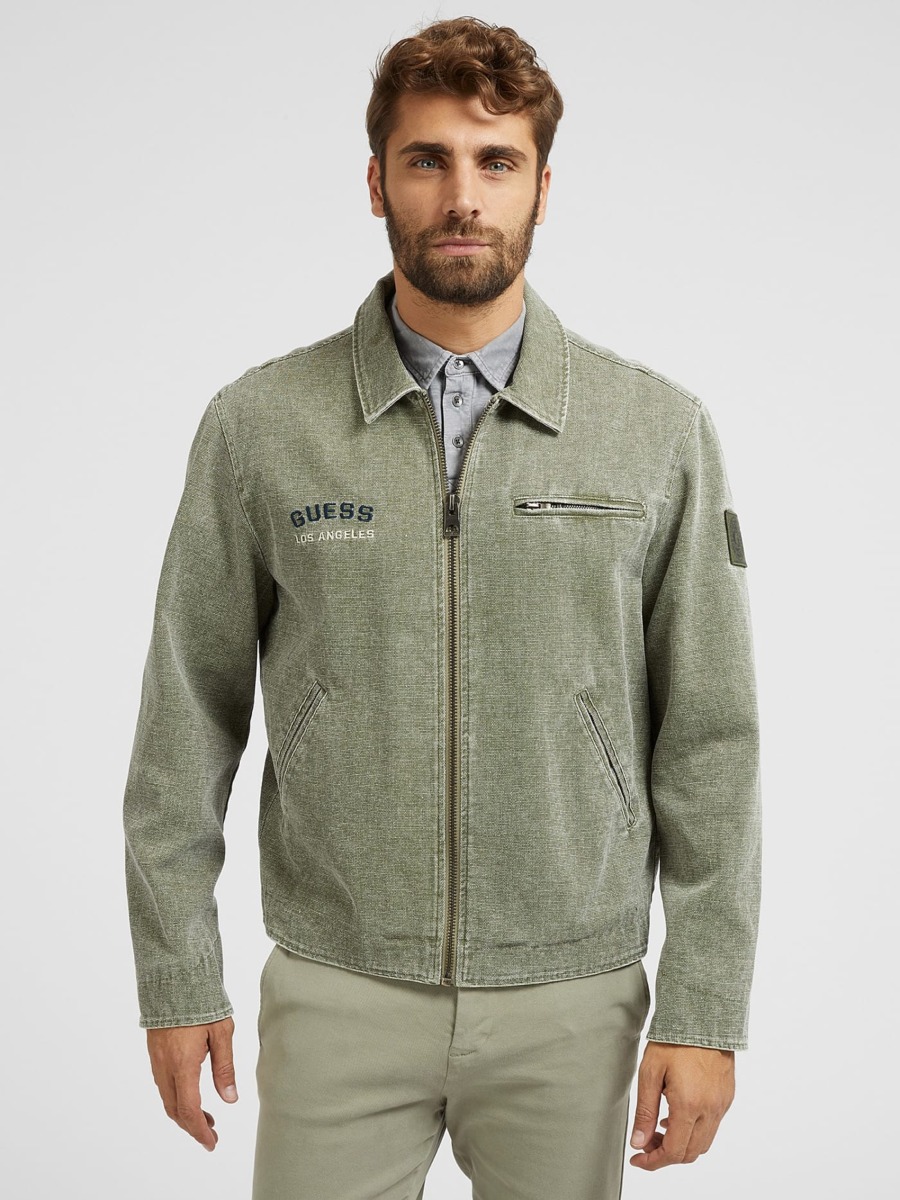 Jacket Green for Man by Guess GOOFASH