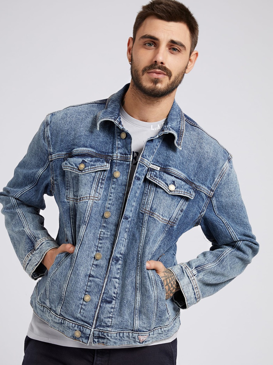 Jeans Jacket Blue from Guess GOOFASH