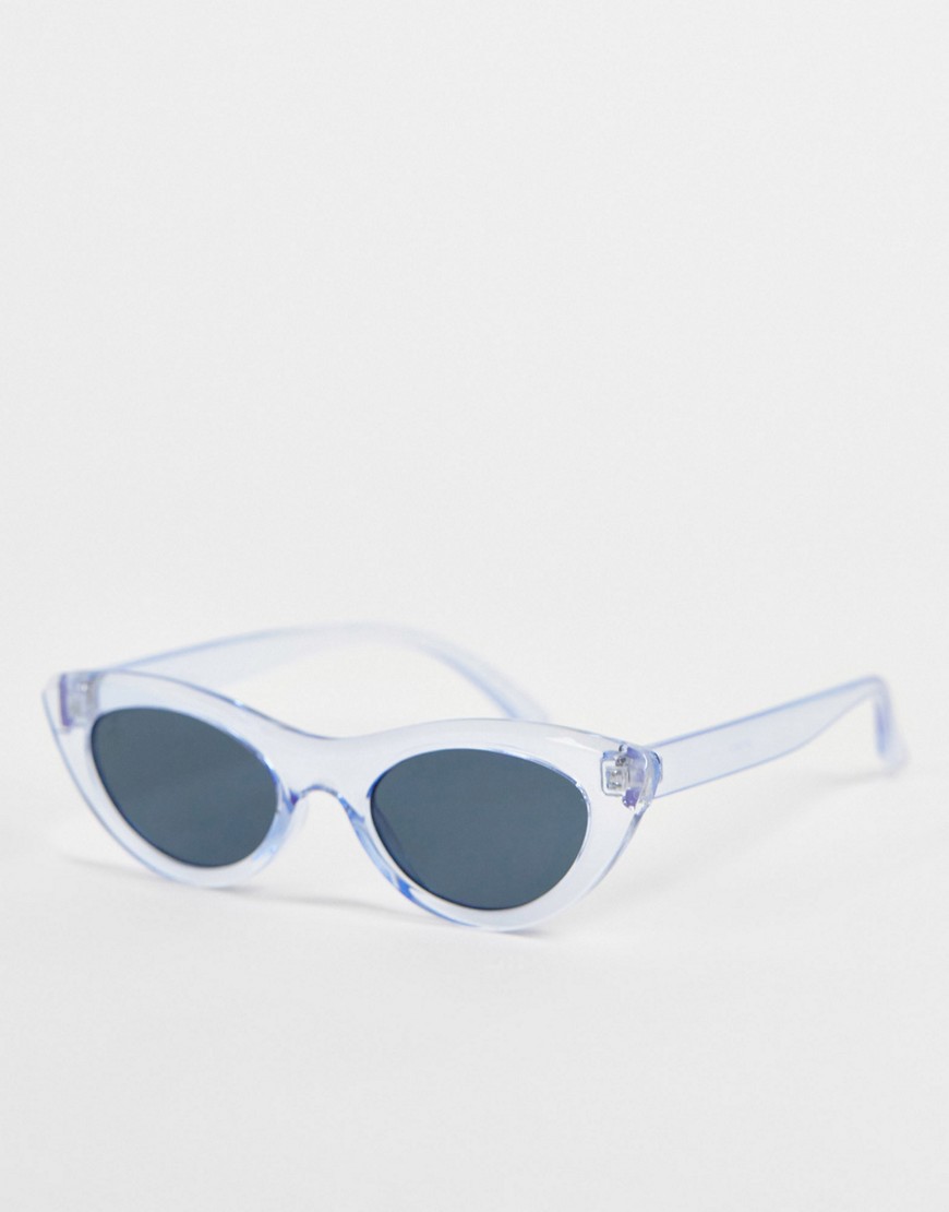 Jeepers Peepers - Cat Eye Sunglasses Blue Asos GOOFASH