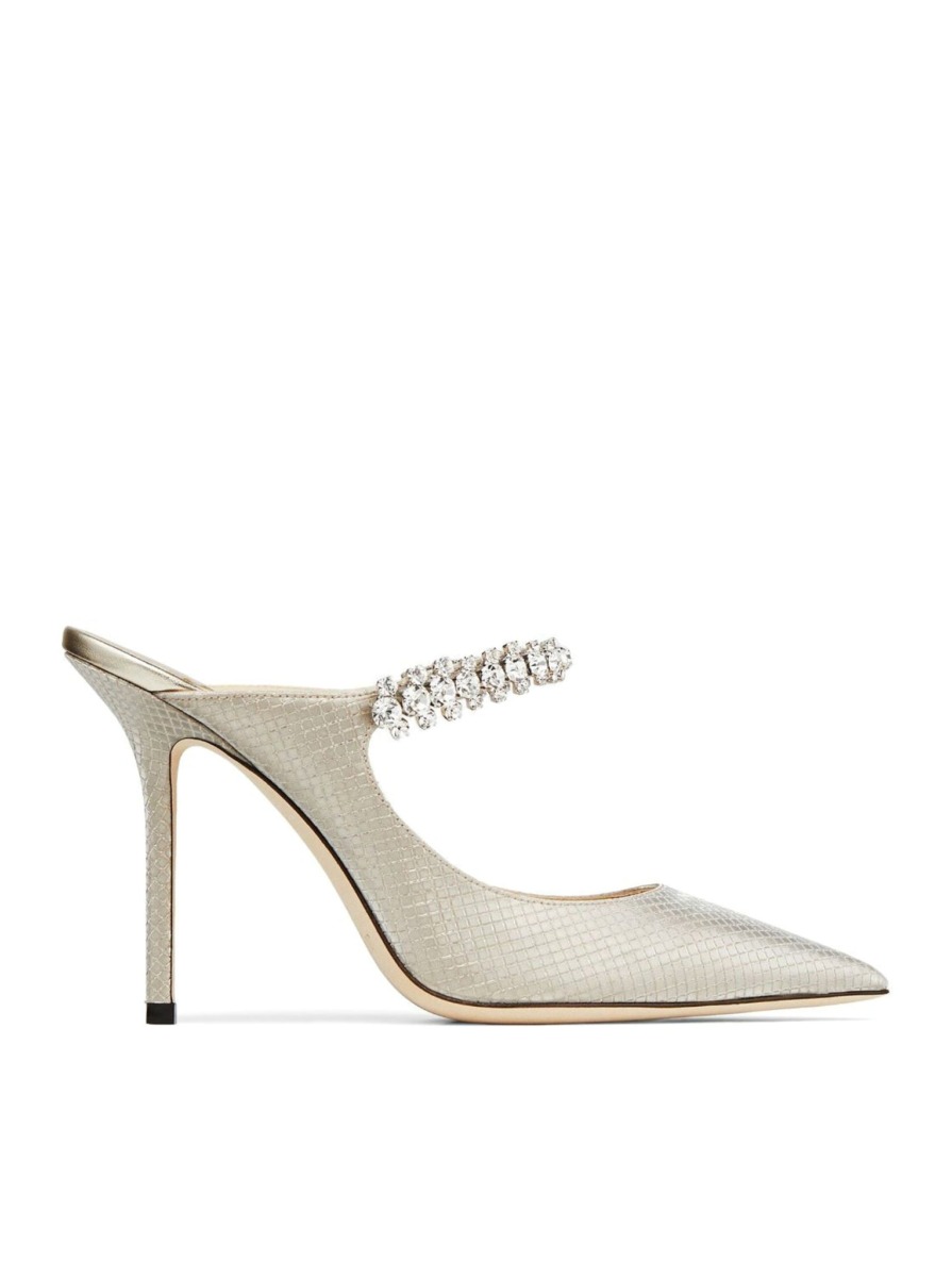 Jimmy Choo Ivory Mules for Women from Suitnegozi GOOFASH