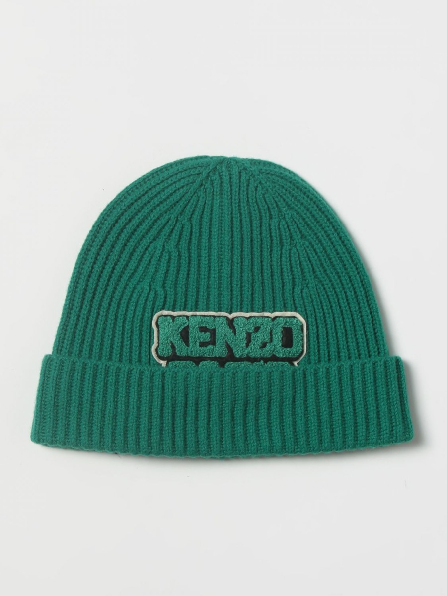 Kenzo - Mens Hat in Green at Giglio GOOFASH