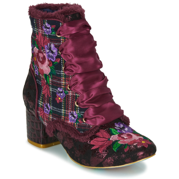 Ladies Ankle Boots in Red Irregular Choice - Spartoo GOOFASH