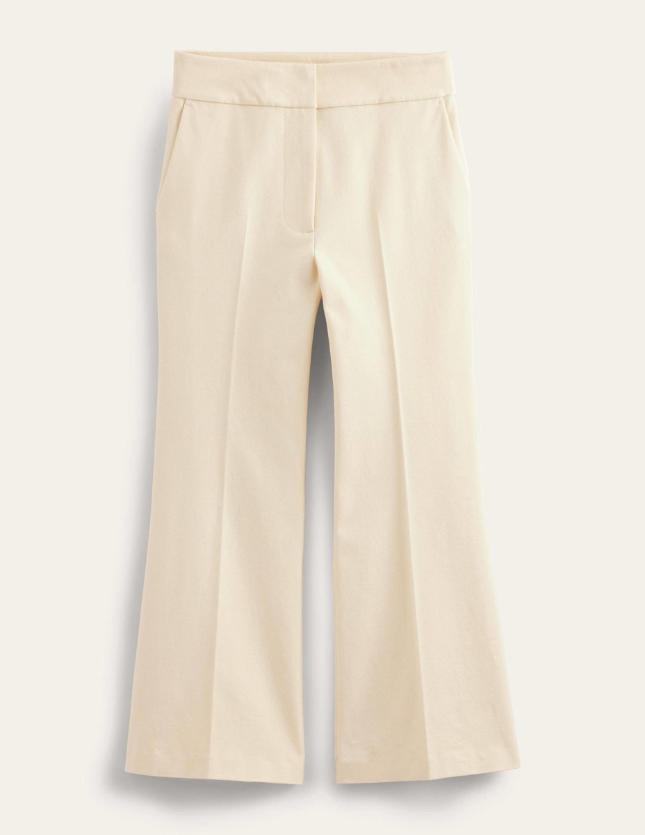 Ladies Cream Trousers by Boden GOOFASH
