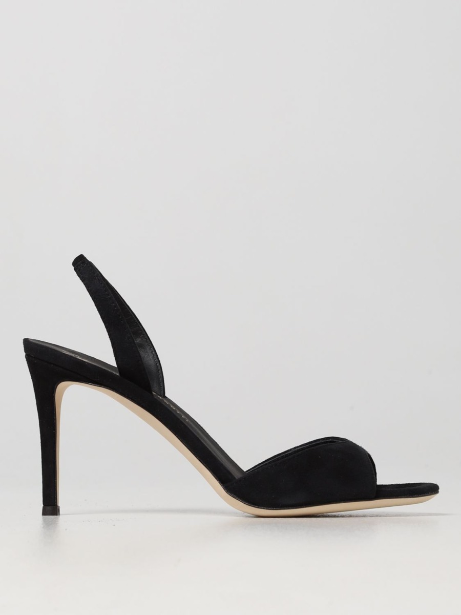 Ladies Heeled Sandals in Black Giglio GOOFASH