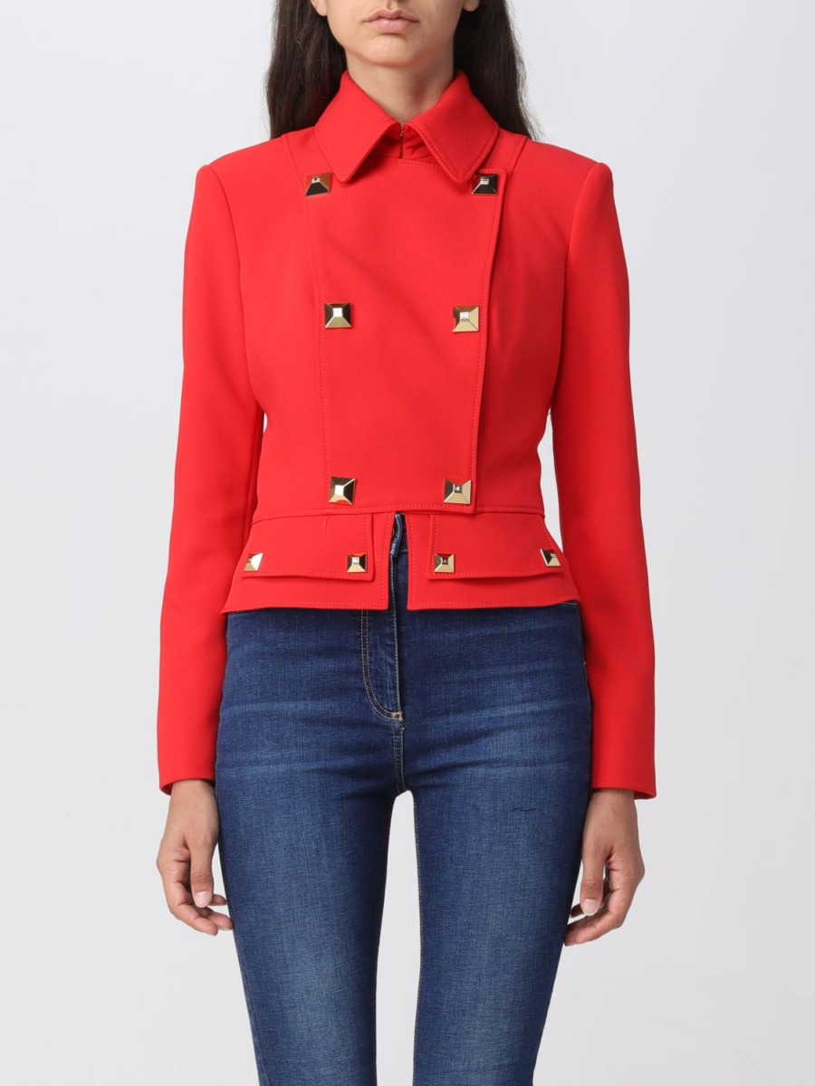 Ladies Jacket in Red from Giglio GOOFASH