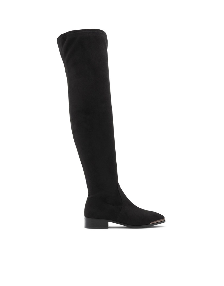 Ladies Overknee Boots in Black from Asos GOOFASH