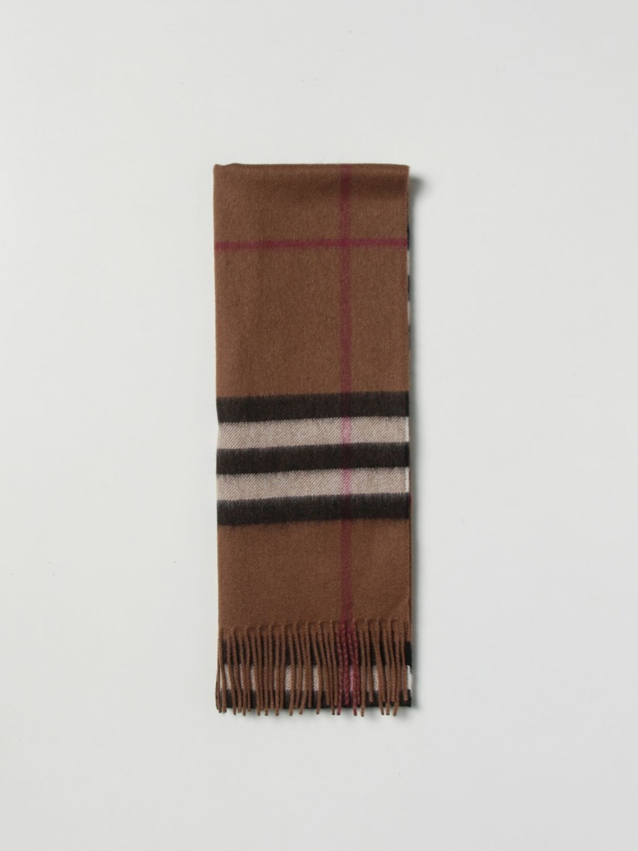 Ladies Scarf Brown - Burberry - Giglio GOOFASH