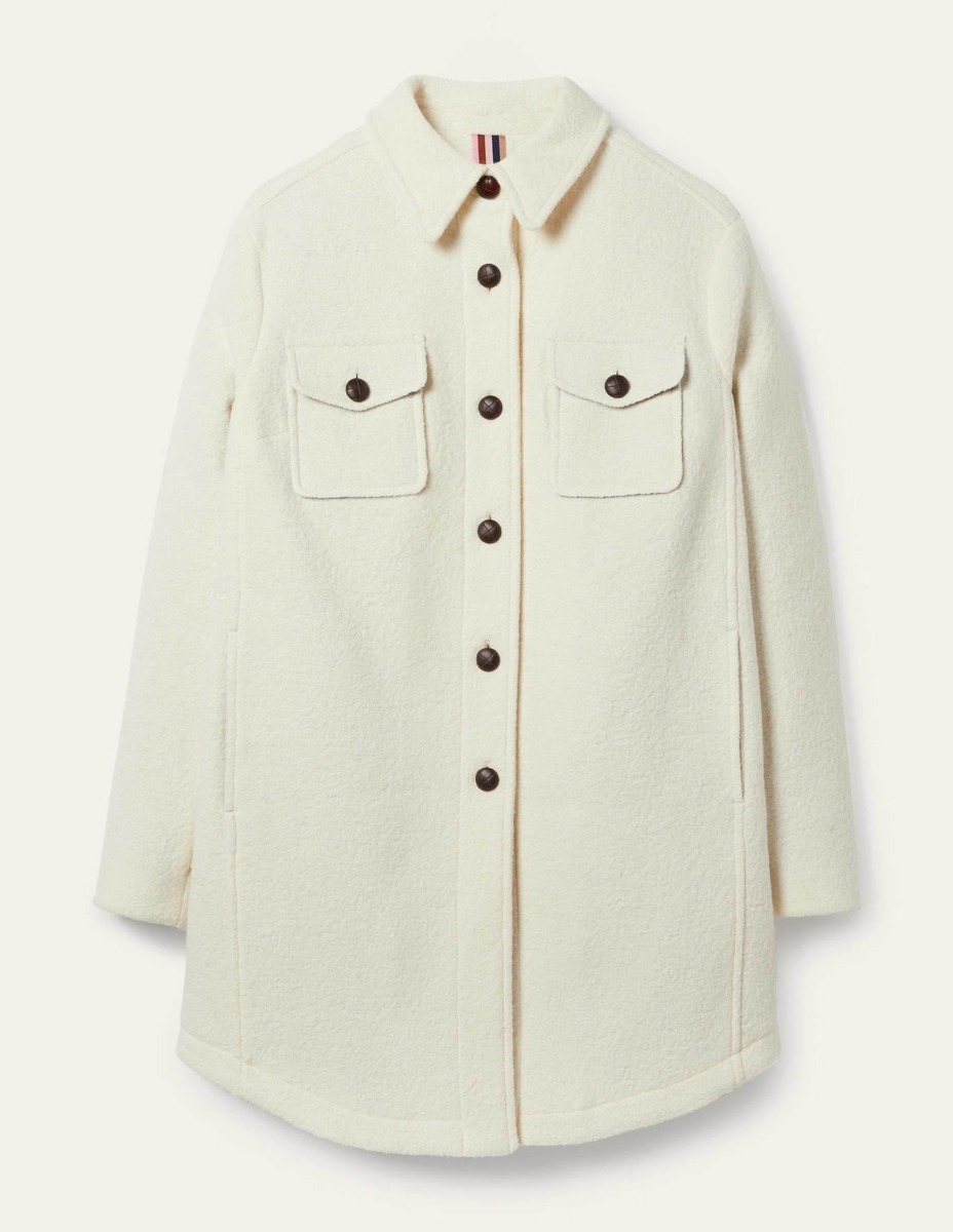 Ladies Shacket in Ivory at Boden GOOFASH