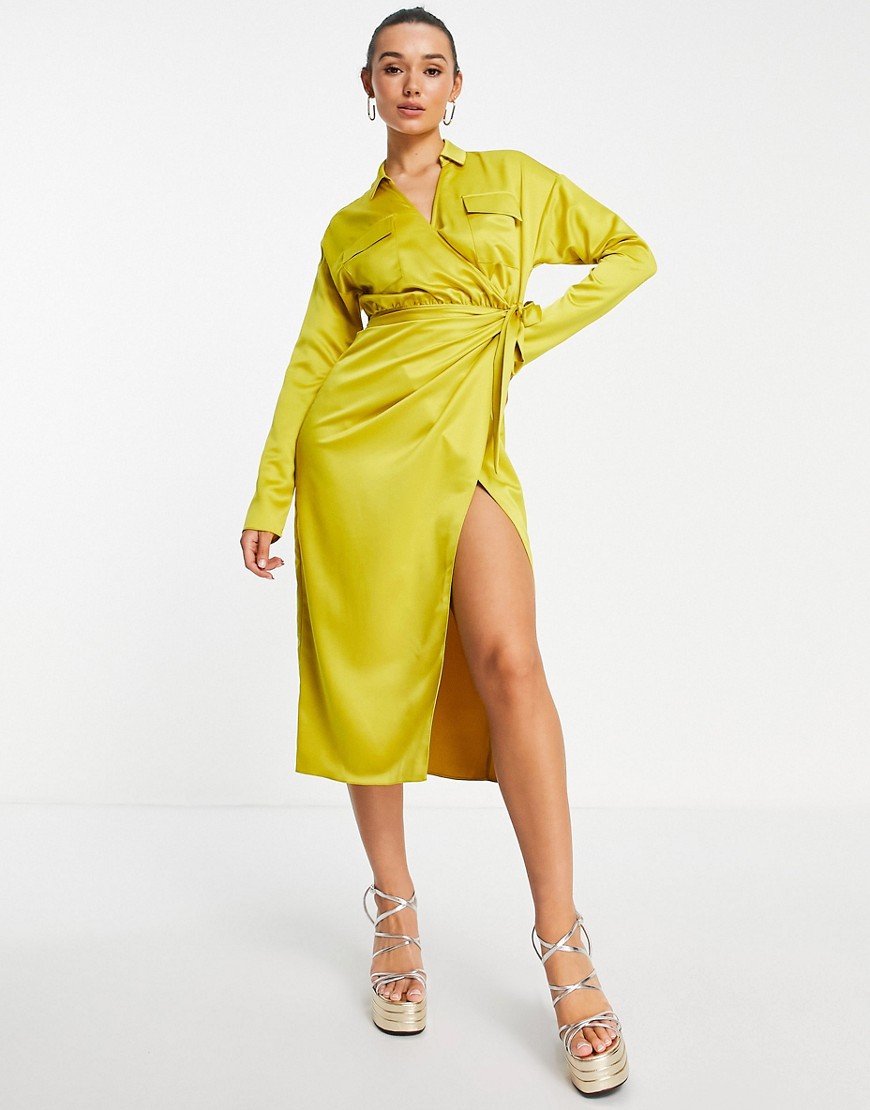 Ladies Shirt Dress - Yellow - Asos GOOFASH