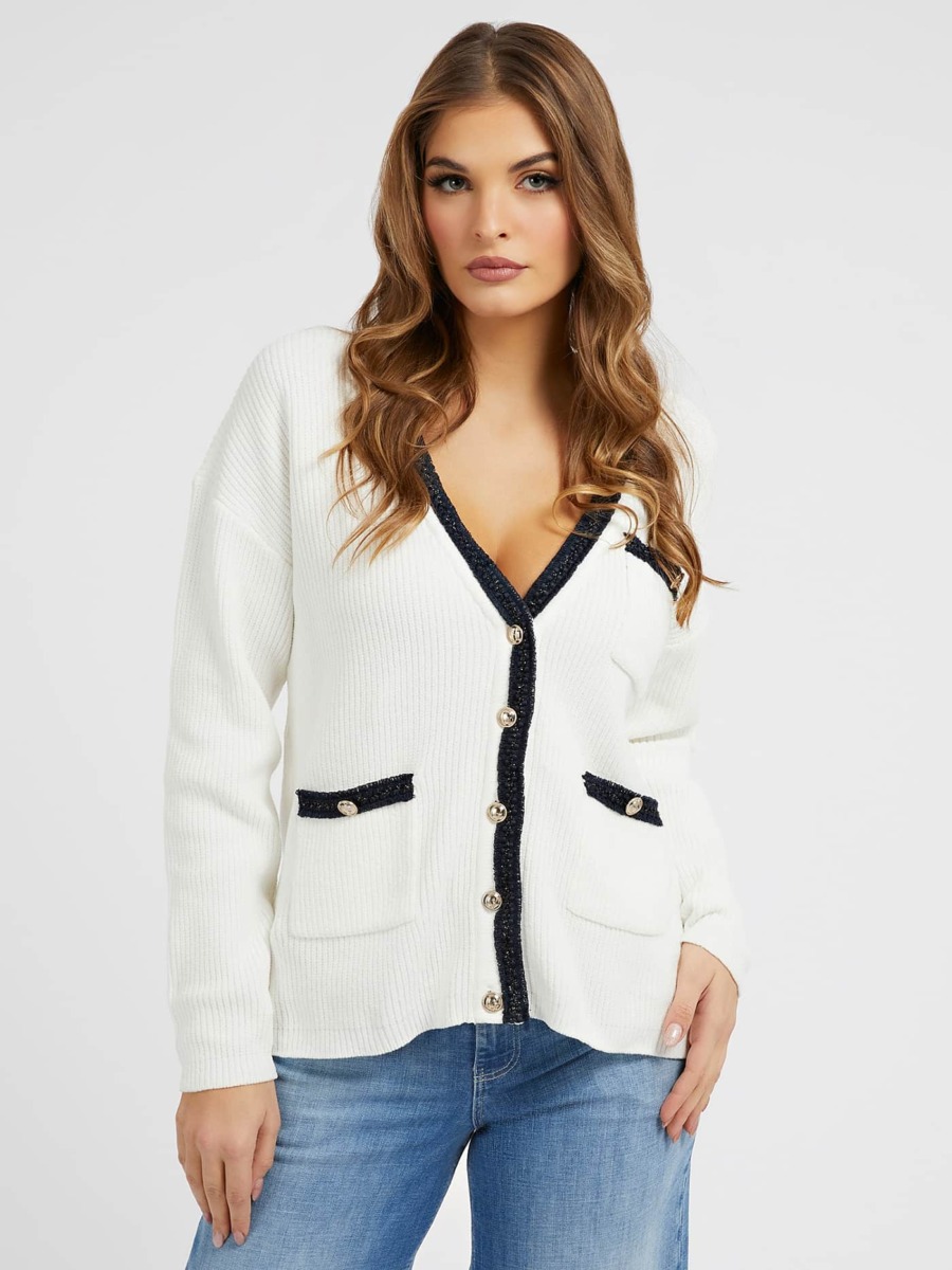 Ladies Vest in White Guess GOOFASH