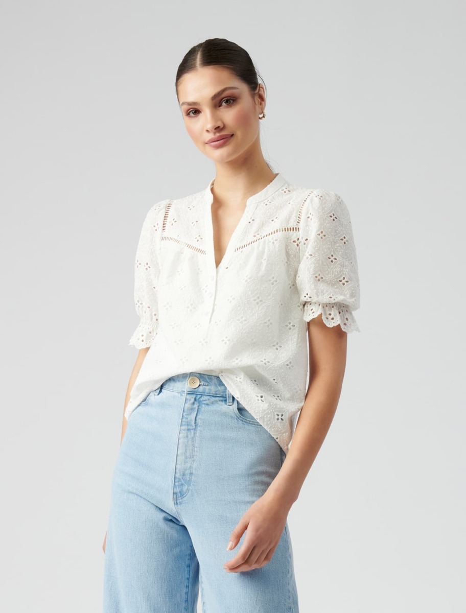 Ladies White Blouse from Ever New GOOFASH