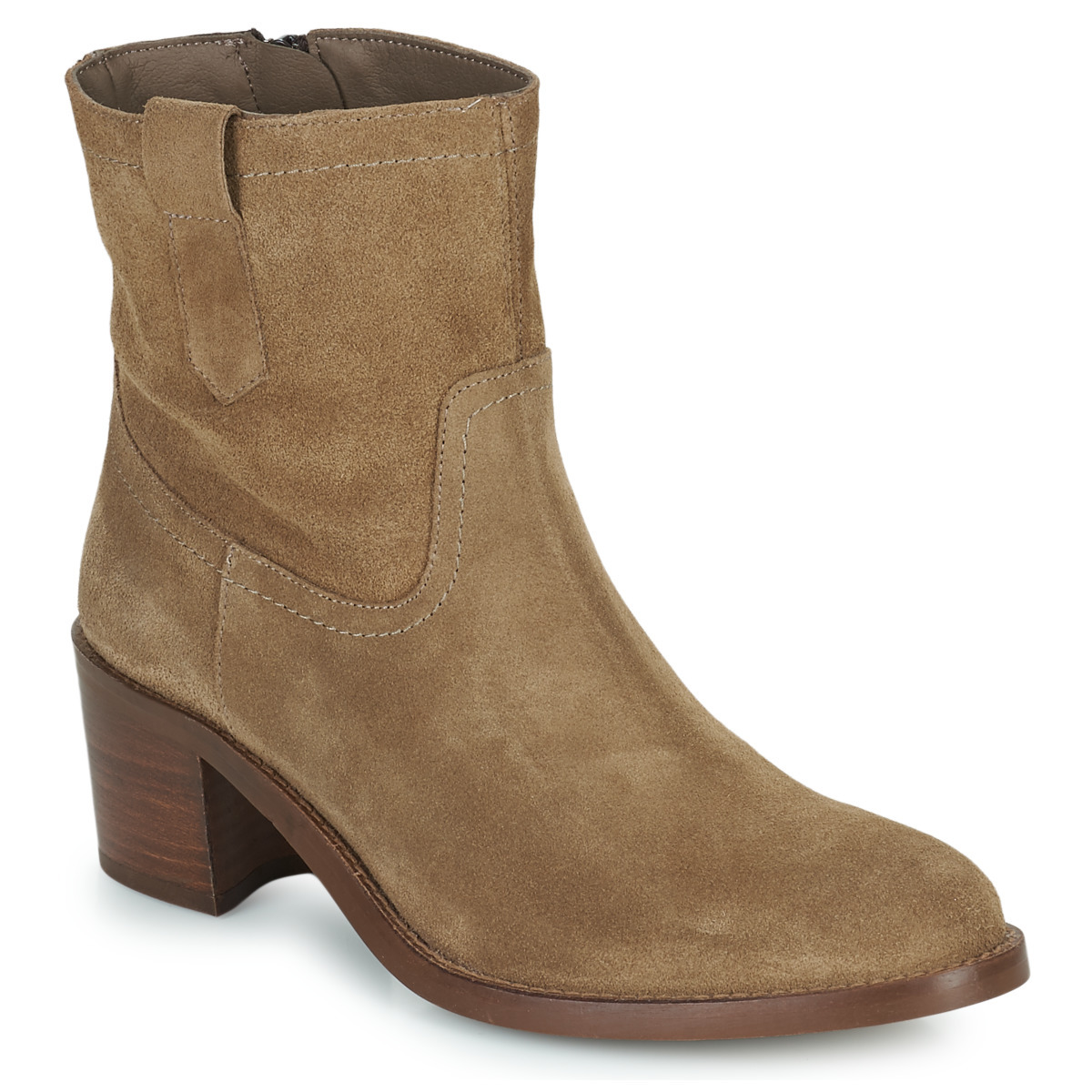 Lady Beige Ankle Boots at Spartoo GOOFASH