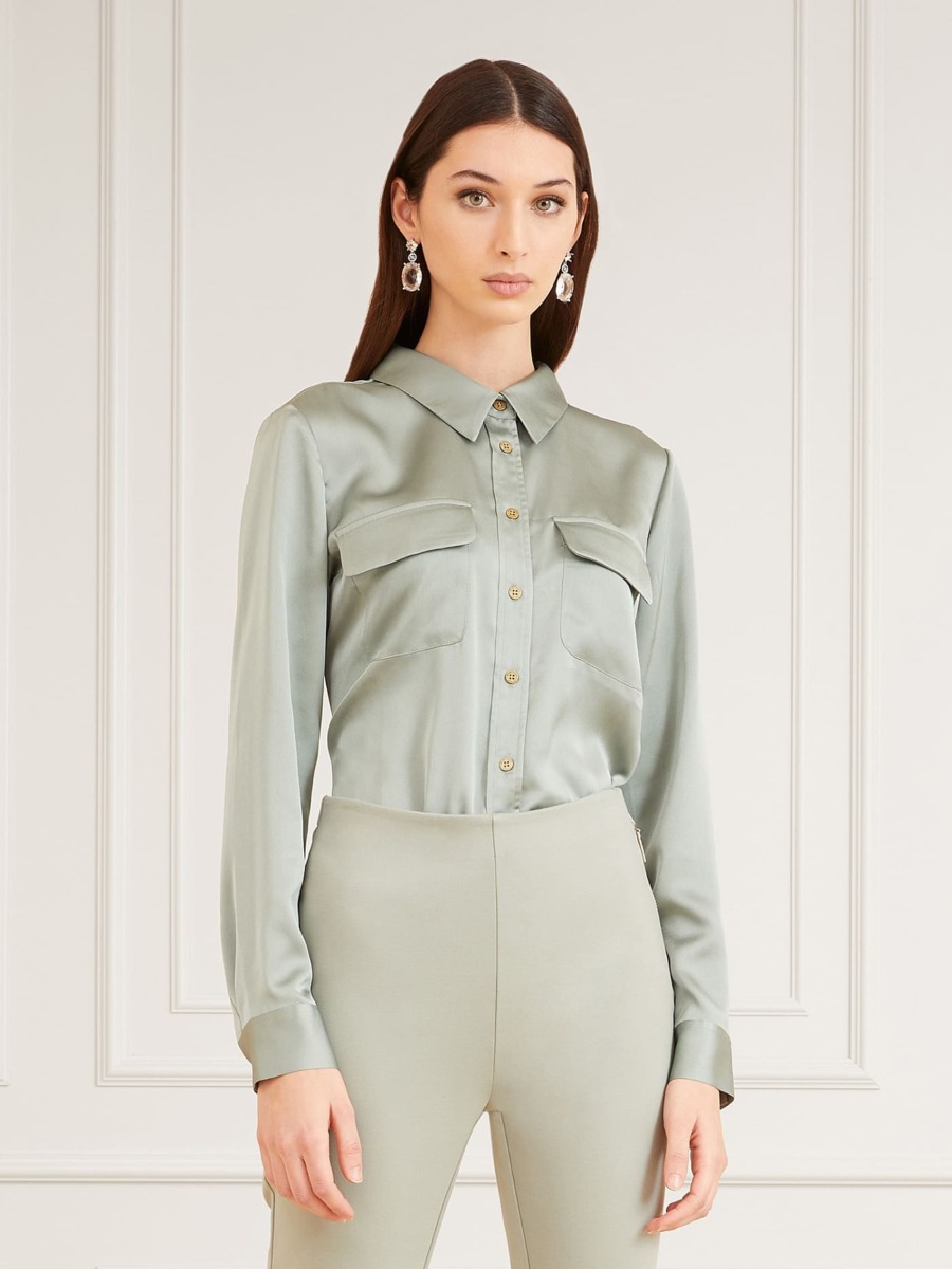 Lady Blouse Grey from Guess GOOFASH