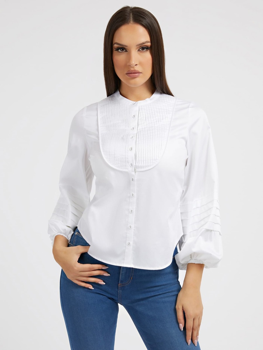Lady Blouse in White from Guess GOOFASH