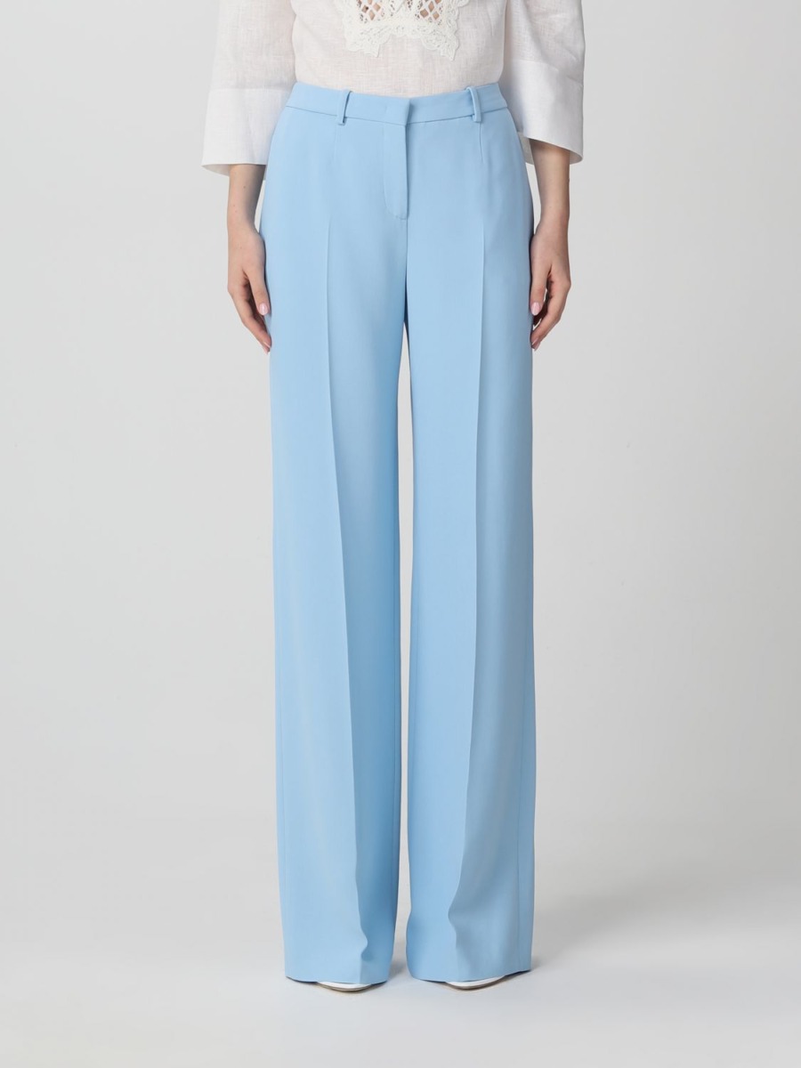 Lady Blue Trousers Giglio GOOFASH