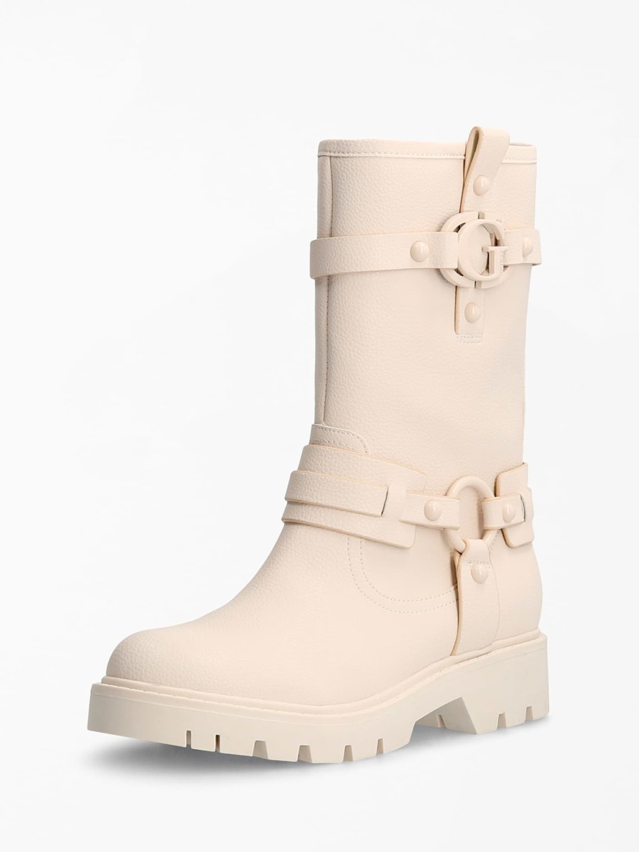 Lady Cream Boots at Guess GOOFASH