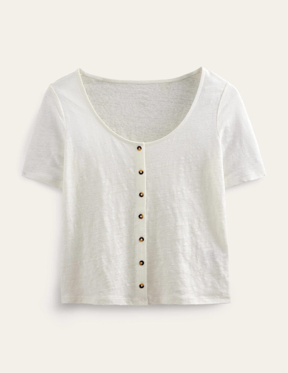 Lady Ivory T-Shirt by Boden GOOFASH