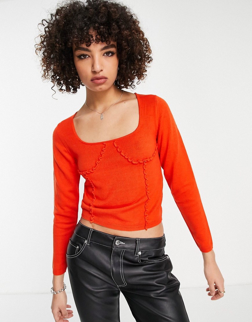 Lady Orange Knit Top - Asos GOOFASH