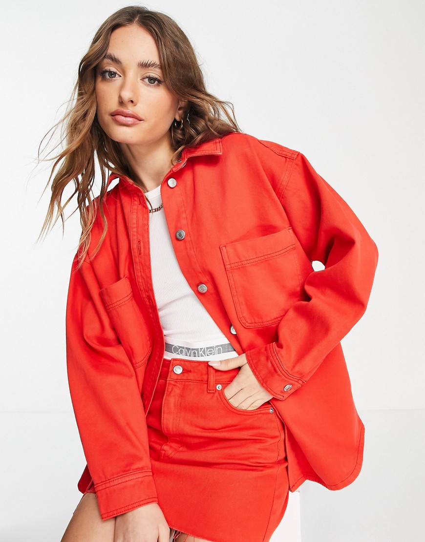 Lady Shacket in Red from Asos GOOFASH